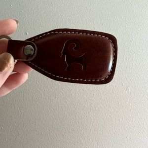 NWT Ram/Goat brown Urban leather keychain.